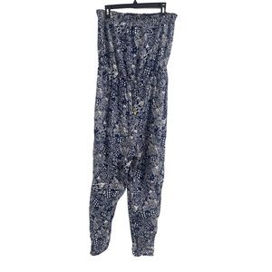 Lily Pulitzer Navy Strapless Jumper, Size XL